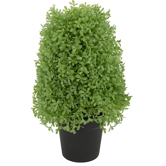 15" Unlit Artificial Boxwood Cone Topiary Tree with Round Pot By Northlight in Green | 15" x 9" | Michaels®